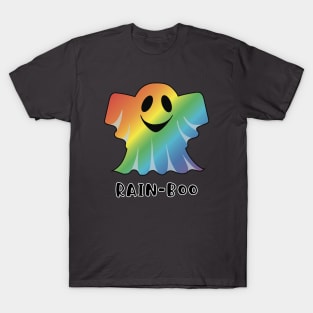 Rain-boo, funny rainbow halloween ghost T-Shirt